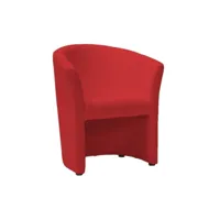 fauteuil cabriolet confort écocuir rouge tisso 199