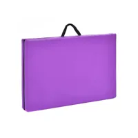 tapis de sol gymnastique tapis de yoga natte de gym matelas fitness pliable portable 180 x 60 x 4 cm violet helloshop26 20_0004348