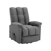 fauteuil inclinable gris clair tissu 321380