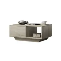 nimri - table à café/table basse moderne salon - dimensions plateau : 90x60x42 - rangement spacieux et fonctionnel - sonoma