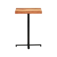 table de bar, table haut table de cuisine carrée 60x60x110 cm bois d'acacia massif togp87357