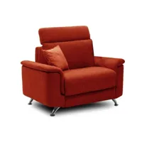fauteuil empire tweed orange convertible ouverture rapido 70*195*12cm 20100855702