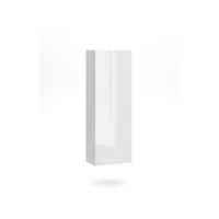 meuble salon suspendu - 40/140 cm -  blanc/blanc brillant - style moderne vivo 8