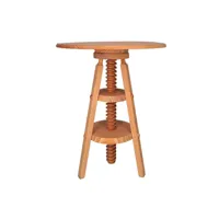 table pivotante en bois de pin, finition vernie, 59,5x59,5x65 cm