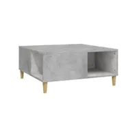 table de salon gris béton 80x80x36,5 cm bois d'ingénierie