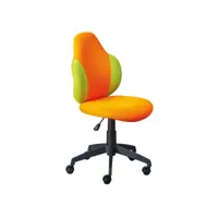paris prix - chaise de bureau jessi 100cm orange & vert