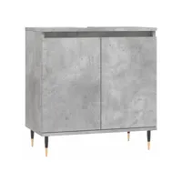 vidaxl armoire de bain gris béton 58x33x60 cm bois d'ingénierie