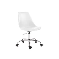 chaise de bureau toulouse à coque en plastique , blanc
