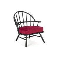 fauteuil thai natura noir rouge bois 73 x 77 x 71 cm