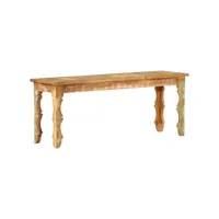 banc 110 x 35 x 45 cm  banc de jardin banc de table de séjour bois de récupération massif meuble pro frco43350