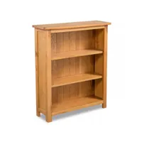 étagère armoire meuble design bibliothèque 82cm bois de chêne massif helloshop26 2702020par2