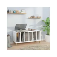armoire à disques blanc 100x38x48 cm bois d'ingénierie