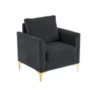 fauteuil en tissu chenille fauteuil chesterfield fauteuil lounge canapé individuel avec coussin avec pieds en métal rose doré noir