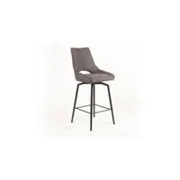 chaise de bar gabrielli pivotante 68cm - anthracite mp-2096_2156219lc