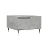 table de salon gris béton 55x55x36,5 cm bois d'ingénierie
