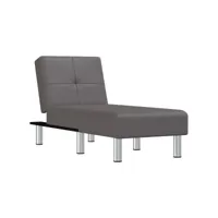 canapé inclinable, canapé-lit, chaise longue de salon gris similicuir odf4510 meuble pro oid4887 meuble pro