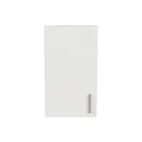 meuble haut de cuisine 40 cm 1 porte blanc-chêne - abinci - l 40 x l 30 x h 70 cm