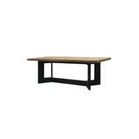 table repas 220x100 cm 8 convives pieds noirs bois recyclé - cabanon 65087291