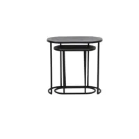 light & living table d'appoint bocov - noir - 53x26x53cm 6746015