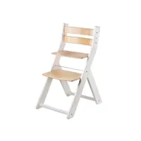 chaise haute enfant sandy blanc et verni #ds