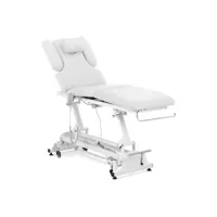 table de massage professionnelle électrique lit de massage table de soin kiné 2 moteurs 200 kg blanc helloshop26 14_0007753