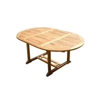 table sentak ovale 120-180x120xh75 teck huilé