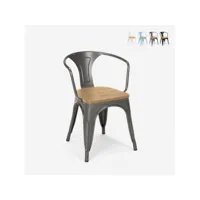 chaise de cuisine et bar style tolix design industriel avec accoudoirs steel wood arm light ahd amazing home design