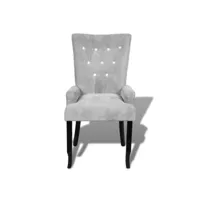 fauteuil lounge salon salle à manger entrée chaise capitonnée gris helloshop26 1102017par3