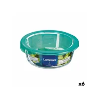panier-repas rond avec couvercle luminarc keep'n lagon 920 ml 15,6 x 6,6 cm turquoise verre (6 unités)