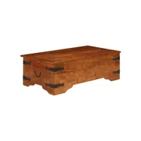 table basse bois d'acacia et finition en sesham 110x55x35 cm 245654