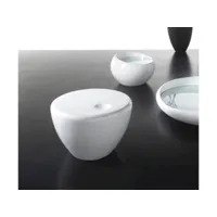 homemania table basse moderne - bowl - blanc - 60 x 60 x 30 cm