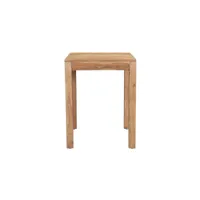 table de bar haute extensible carrée en bois massif l80-135 cm balto