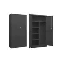 armoire à casiers anthracite 90x40x180 cm acier