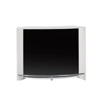 meuble bar meuble comptoir noir ou blanc face noire 134,5 x 104,8 x 55,3 cm - coloris: blanc snack134bln