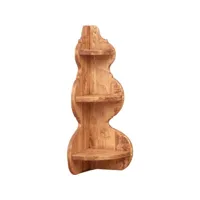 étagère d’angle en bois massif de tilleul finition naturelle l22xpr22xh60 cm made in italy