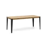 table salle a manger lunds  140x80x75cm  anthracite-vieilli box furniture ccvl8014075 fu-ev