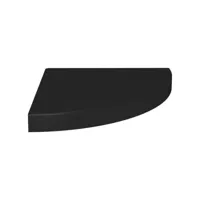 étagère d'angle flottante noir 35x35x3,8 cm mdf