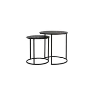 light & living table d'appoint doba - noir antique - ø50cm 6724783