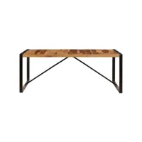 table à dîner, table à manger, table de cuisine 200x100x75 cm bois de sesham solide pjqw68198 meuble pro