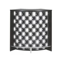 meuble comptoir bar noir 3 niches repose-pieds métal 106,9 x 104,8 x 53,3 cm - coloris: capitons 911 snack106no911