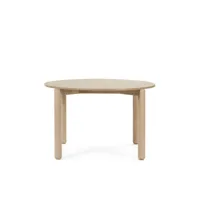 atlas - table à manger ronde en bois ø120cm - couleur - bois clair