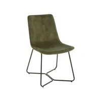 chaise catia metal/textile vert