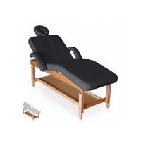 table de massage en bois fixe réglable multiposition 225 cm massage-pro bodyline - health and massage