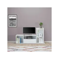 homemania meuble tv moderne - sumatra - blanc -120 x 30 x 65 cm hio8681515584029