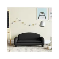 canapé pour enfants confortable canapé sofa de salon - noir 70x45x30 cm similicuir meuble pro frco66187