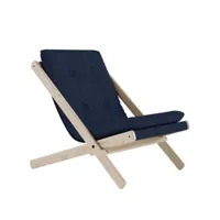 fauteuil futon boogie hêtre massif coloris bleu marine 20100996270