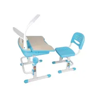 bureau enfant comfortline 301 avec plateau inclinable - bleu clbu30107