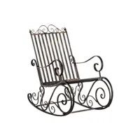 fauteuil à bascule smilla en fer forgé , bronze