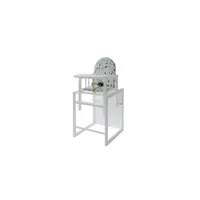 geuther chaise haute combinée  bureau nico couleur blanc motifs fete des animaux vert 2009we   086