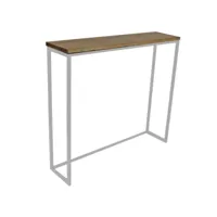 table haute - mange debout icub - industriel 120 x 30 x 110 cm. blanc icb3012011030bl-ev